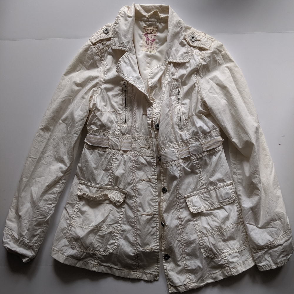 NWOT Free People Cotton Utility Jacket Whi…